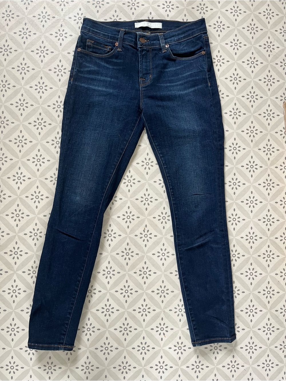 J brand dark vintage low rise jeans